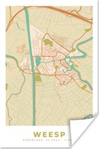 Affiche Weesp - Plan d'étage - Carte - Plan de la ville - 60x90 cm