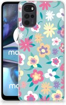Leuk TPU Back Case Motorola Moto G22 GSM Hoesje met Tekst Flower Power