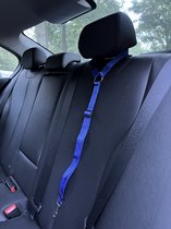 Verstelbare autogordel voor honden - Hondengordel - Hondenriem - Blauw - Adjustable dog harness for the car - Leash - Blue