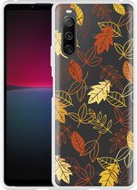 Sony Xperia 10 IV Hoesje Falling Leaves - Designed by Cazy