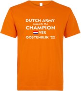 T-shirt Dutch Army supports the Champion Oostenrijk '22 | Formule 1 fan | Max Verstappen / Red Bull racing supporter | Oranje | maat L