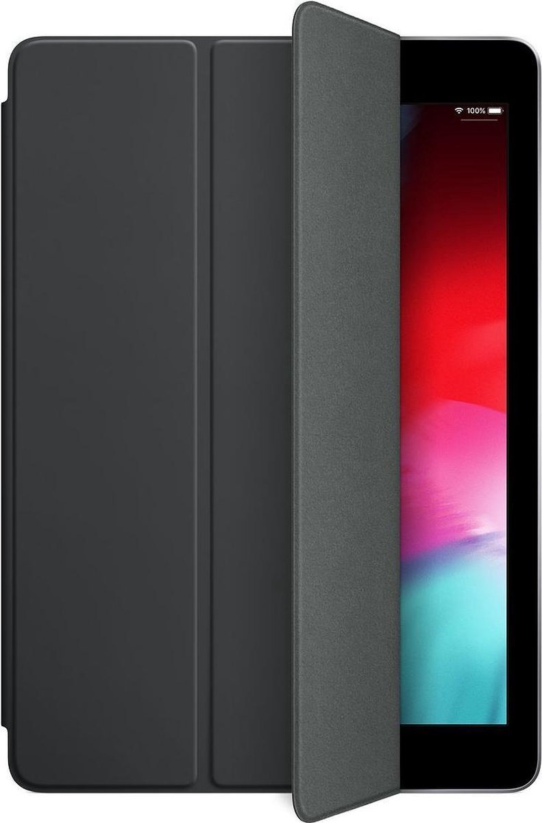 Apple iPad- 10.2 Inch (2019 & 2020) Hoes Zwart Hoesje - Tri Fold Tablet Case - Smart Cover - Magnetische Sluiting
