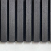 Akoestische panelen - Dark Grey - 240 x 60 cm - Wandpanelen - Akoestische wanddecoratie - De Woontrend van 2024
