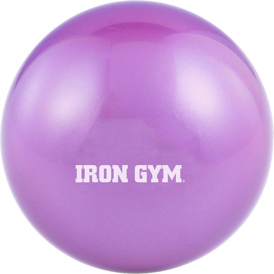 Iron Gym, Toning Ball - 1KG - Pilates en Yogabal - Fitnessbal - Gewichtsbal - Medicine ball - Paars