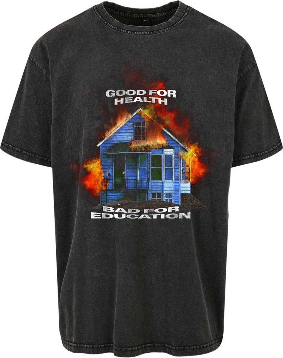 Mister Tee Good For Health Oversize Heren T-shirt L Zwart