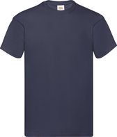 Donker Blauw t-shirt Fruit of the Loom Original maat XXL