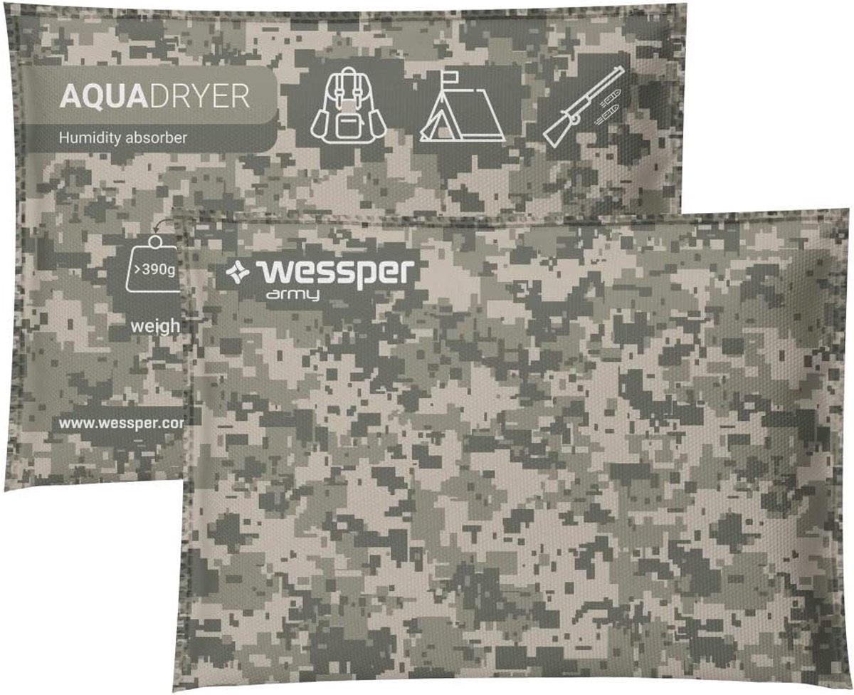 Auto ontvochtiger 300g - Luchtontvochtiger camouflage - herbruikbaar - 2 stuks