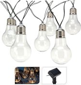 Éclairage de fête - Solar - Wit Chaud - 10 Lampes LED - Transparent