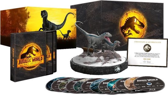 Jurassic Complete Movie Collection 1-6 with Dino Figurine (4K Ultra HD Blu-ray)