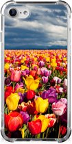 Stevige Telefoonhoesje iPhone SE 2022/2020 | iPhone 8/7 Telefoon Hoesje met doorzichtige rand Tulpen