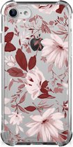 Anti Shock Hoesje iPhone SE 2022/2020 | iPhone 8/7 GSM Hoesje met doorzichtige rand Watercolor Flowers