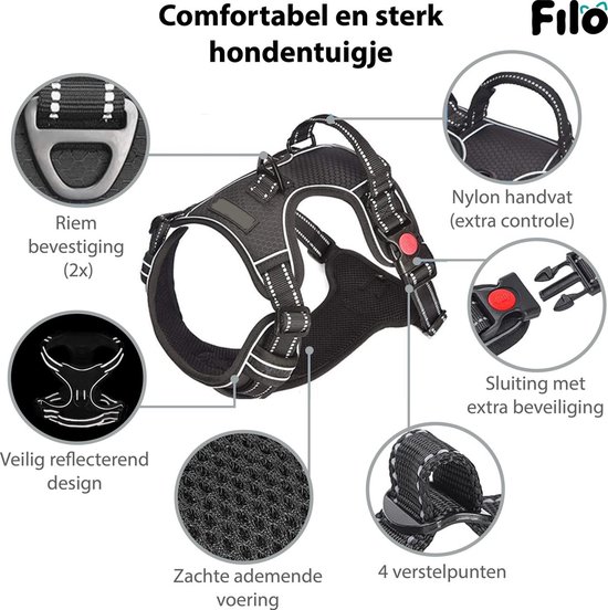 Joytale Instapharnas voor honden, reflecterende ademende tuigjes uit zachte mesh, Easy Walk-harnas met veiligheidsgesp voor puppy's en extra kleine