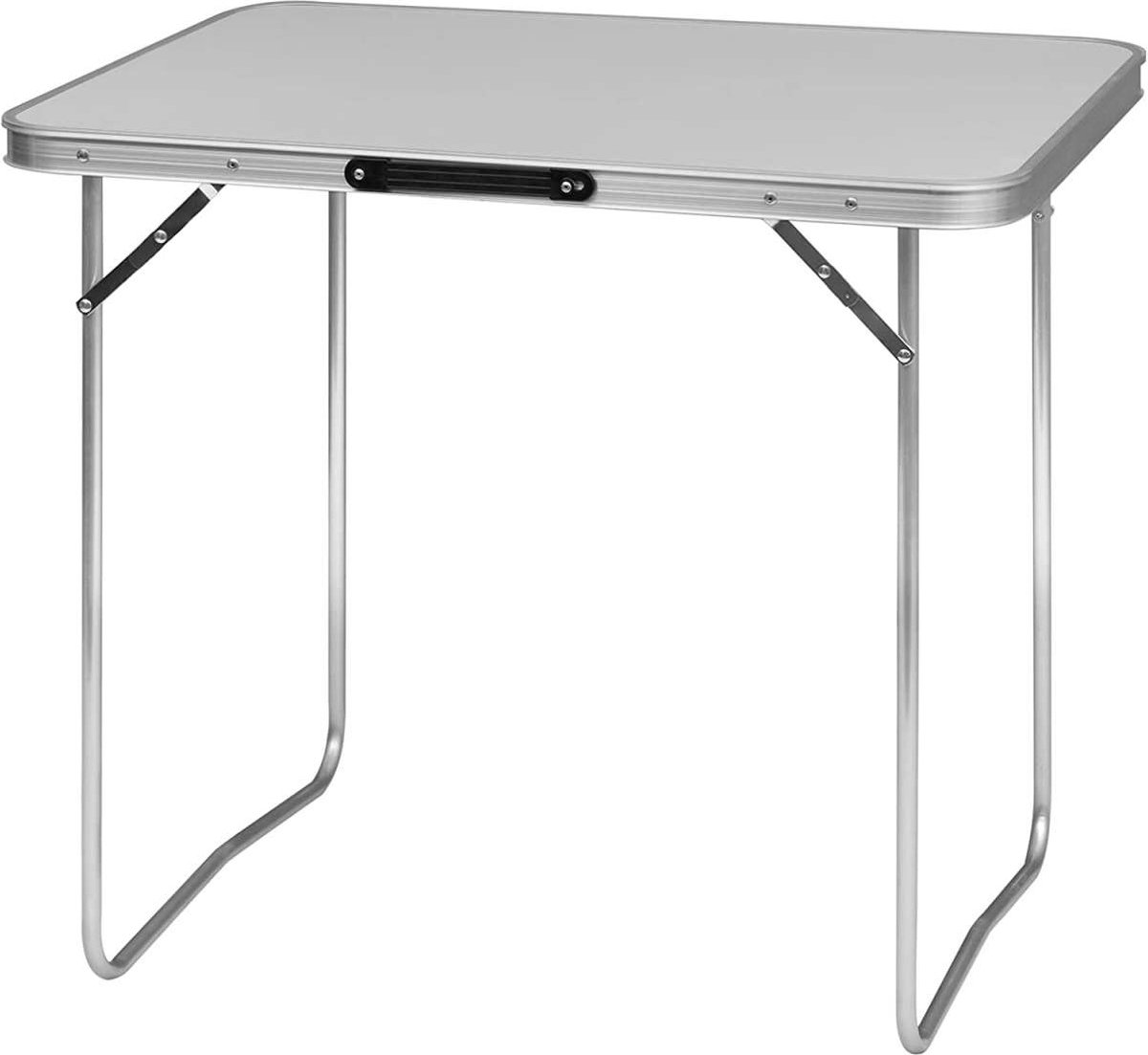 Kamyra® Campingtafel Inklapbaar - Kampeertafel, Partytafel - Lichtgewicht - Aluminium MDF - 70x60.5x80 cm - Grijs