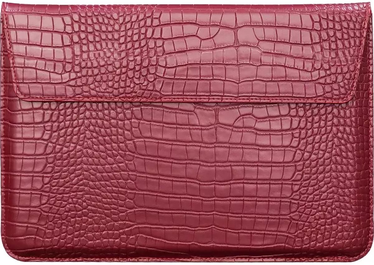 Mobigear Laptophoes geschikt voor Laptop | Mobigear Envelope Croco Sleeve 13 inch Laptop hoes - Rood