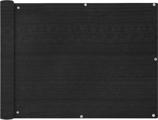 vidaXL - Balkonscherm - HDPE - 90x400 - cm - antraciet