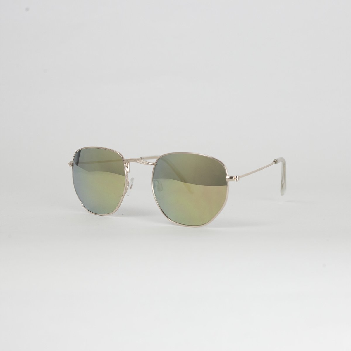 Goudkleurige piloten zonnebril | Dames/unisex | roze lens