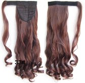 Wrap Around paardenstaart, ponytail hairextensions wavy rood - 33#