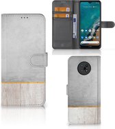 Coque Smartphone Nokia G50 Aimant Coque Cadeau pour Papa Wood Béton