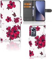 Mobiel Hoesje Xiaomi 12 | 12X Book Case Blossom Red