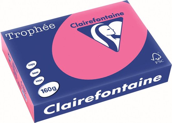 Foto: Clairefontaine troph e intens a4 fuchsia 160 g 250 vel