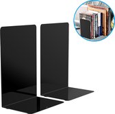 Set - Serre-livres - Porte-livres en métal - Support de livres - Lot de 2 - Zwart