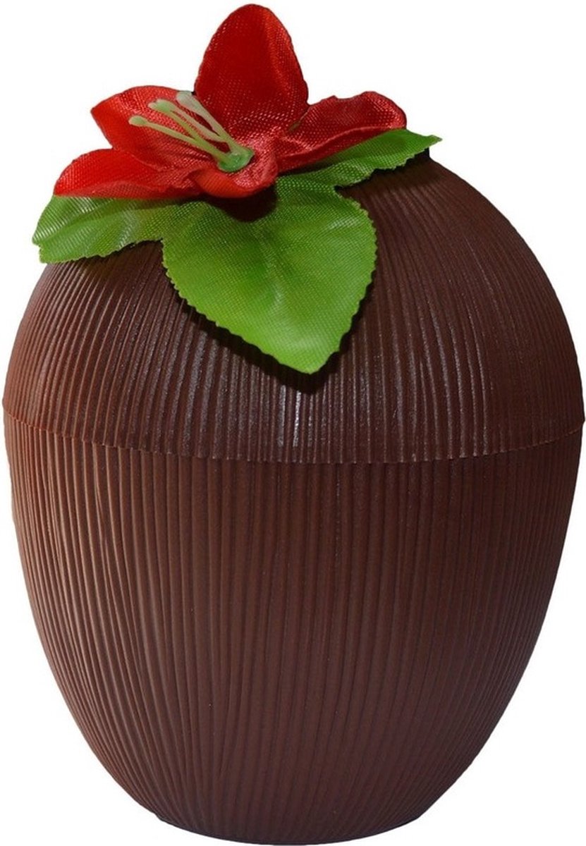 Funny Fashion Kokosnoot drinkbeker - 12 x 10 cm - 250 ml - Tropisch/hawaii thema feest accessoires