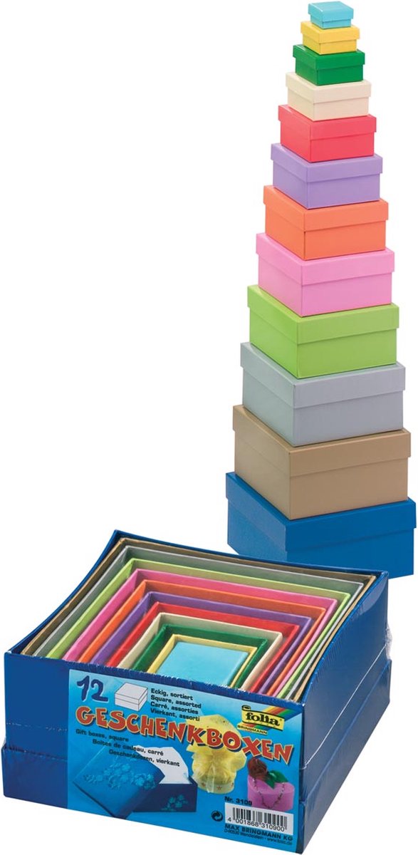 Folia geschenkdozen vierkant