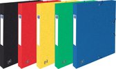 Elba elastobox Oxford Top File+ rug van 2,5 cm, geassorteerde kleuren 12 stuks