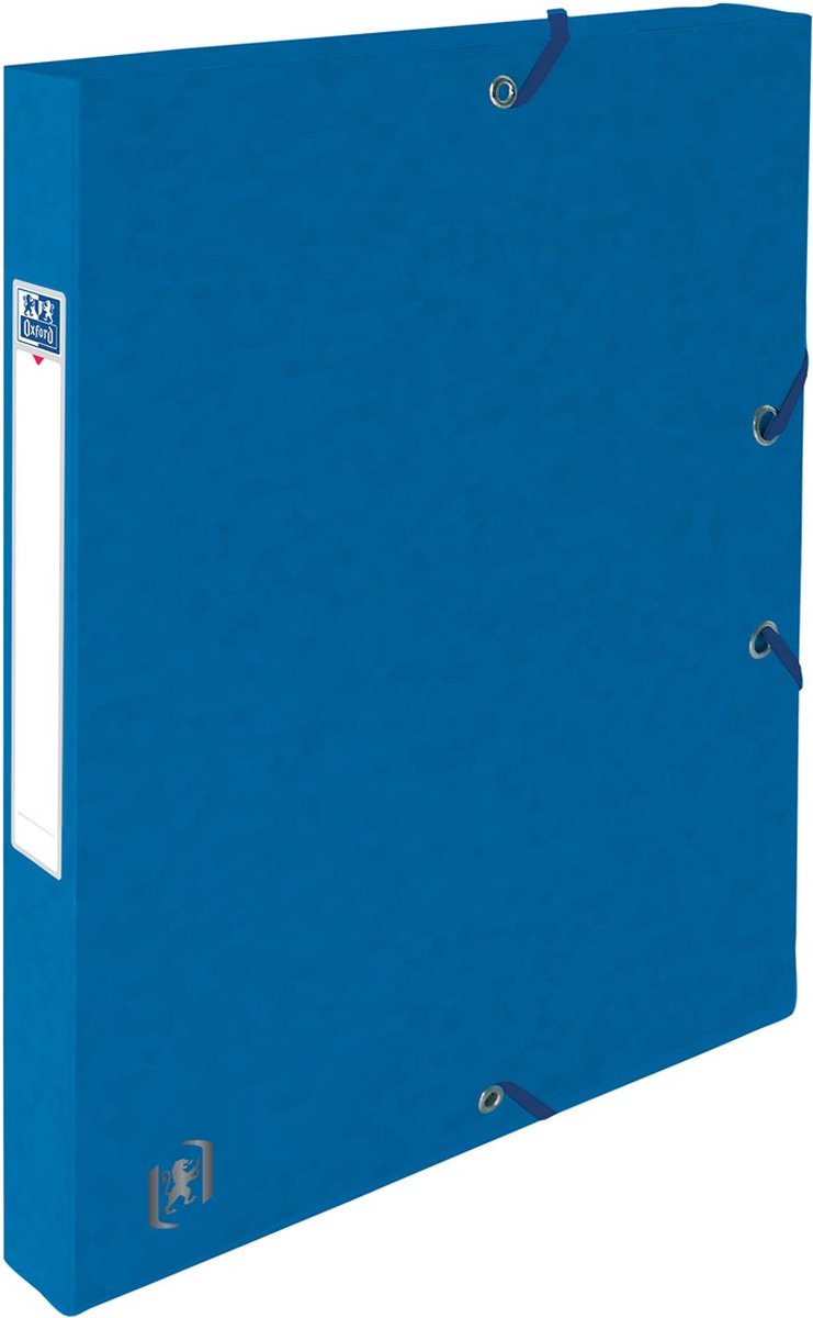 Elastobox oxford top file+ a4 25mm blauw | 12 stuks