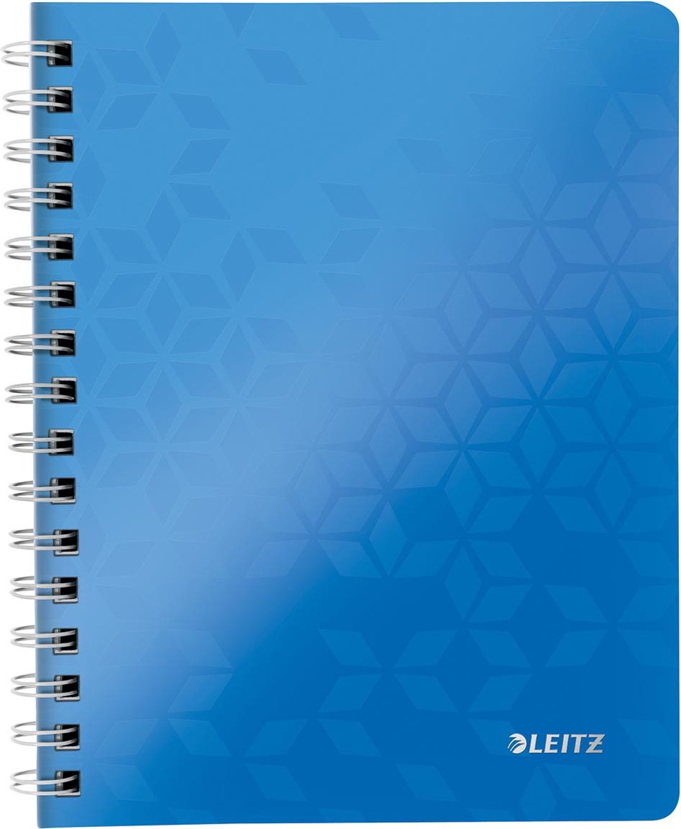 Leitz WOW schrift ft A5, geruit 5 mm, blauw 6 stuks