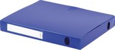 Pergamy elastobox, voor ft A4, uit PP van 700 micron, rug van 4 cm, blauw 12 stuks