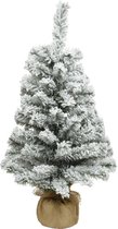 Kunstboom/kunst kerstboom met sneeuw 60 cm - Kunst kerstboompjes/kunstboompjes - Kerstversiering