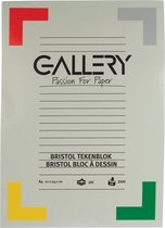 Gallery Bristol tekenblok formaat 21 x 297 cm  A4 200 g m² 20 vel