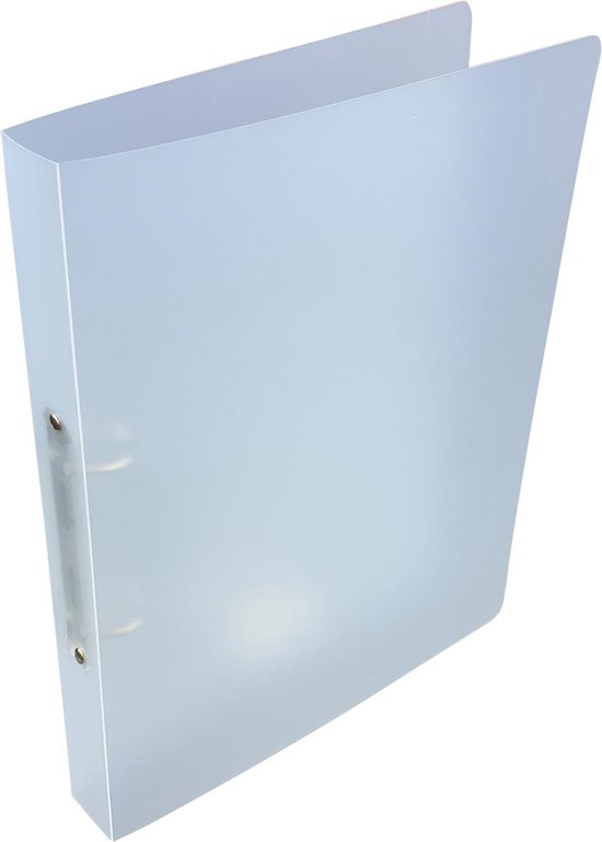 Reliure à anneaux Alpha, pour ft A4, en PP, 2 anneaux de 25 mm, blanc transparent