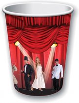 16x Tasses à thème de fête du film hollywoodien 250 ml - Articles de fête de stars de cinéma Thème Oscar