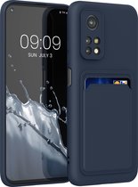 kwmobile telefoonhoesje geschikt voor Xiaomi Mi 10T / Mi 10T Pro - Hoesje met pasjeshouder - TPU case in donkerblauw