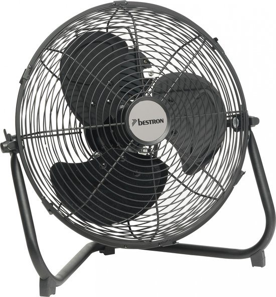 Bestron Vloerventilator Ø35cm, met 3 snelheden & verticaal verstelbare korf, 55 Watt, DFA30, kleur: zwart