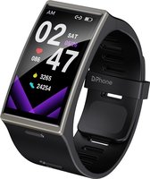 DrPhone CurvX3 - Grand écran 1,91 pouces - Moniteur de fréquence cardiaque - Podomètre - Smartwatch - Montre de Sport - Notifications - Convient aux hommes et aux femmes