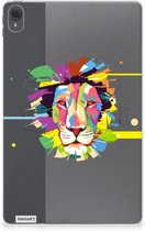 Tablet BackCover Lenovo Tab P11 | P11 Plus Siliconen Hoesje Super als Cadeautjes voor Jongens Lion Color met doorzichte zijkanten