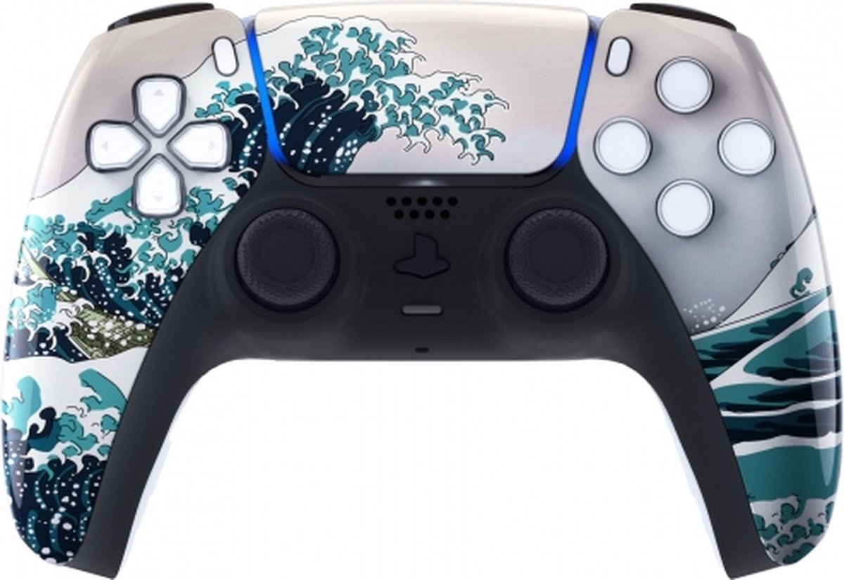 PS5 Draadloze Dualsense Controller – Kanagawa Wave Custom