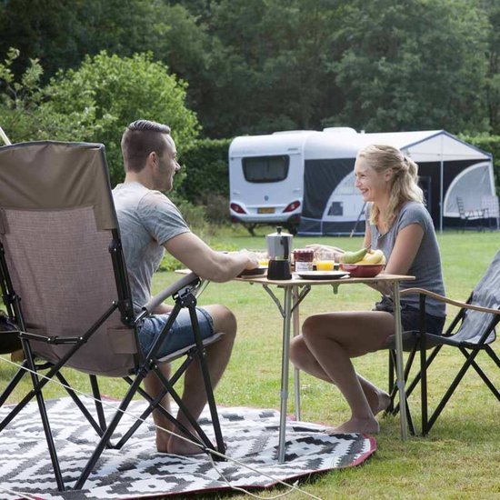 Bo-Camp - Urban Outdoor - Chill mat - Falconwood - Rond - Zwart/Wit van Bo-Camp — afbeelding 3