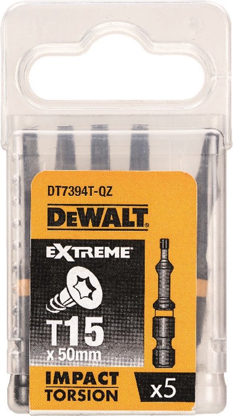 DeWALT DT7394T Extreme Impact Torsion Schroefbits T15 50mm VE=5