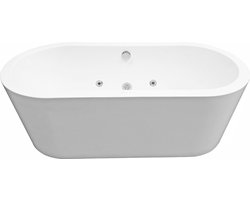Wiesbaden Libero Vrijstaand Whirlpool Ligbad 170 x 80 cm - Glans Wit