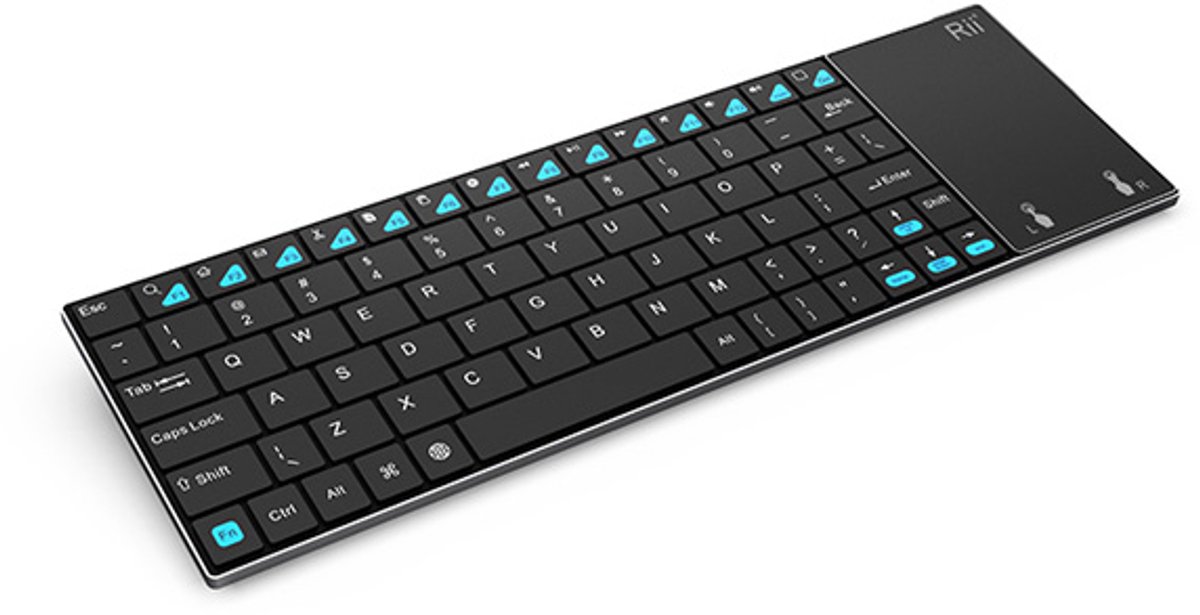 Rii Ultra Slim Keyboard + touchpad - 2.4GHz - QWERTY