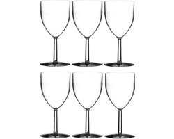 Rosti Mepal Wijnglazen - 6x - kunststof - 300 ml - 8 x 16 cm - outdoor/camping