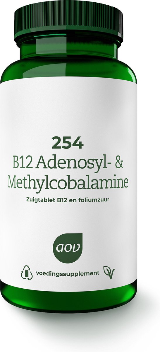 Goedkoopste AOV 254 B12 Adenosyl- & Methylcobalamine- 120 zuigtabletten - Vitaminen - Voedingssupplement