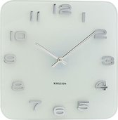 Karlsson Vintage Square - Horloge - Carré - Verre - 35x35 cm - Blanc