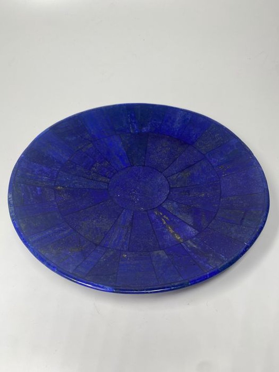 A+++ Natuurlijke Lapis Lazuli Bord 250MM - 932 g Handgemaakt - Blauw - Energy Helend