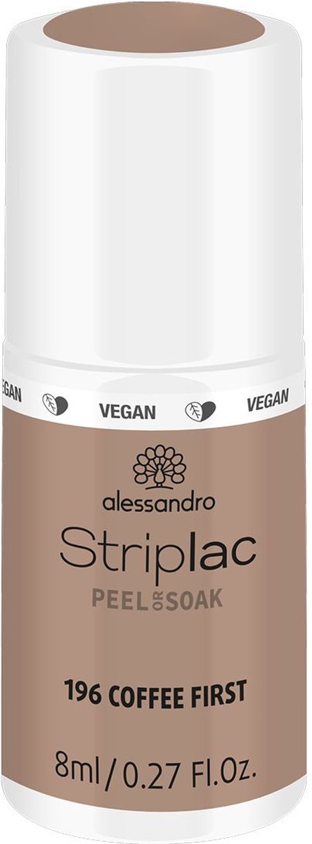 Goedkoopste Alessandro Striplac Peel or Soak - 196 Coffee First - Gel Nagellak - 8 ml