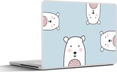 Laptop sticker - 14 inch - Beren - Kinderen - Dieren - 32x5x23x5cm - Laptopstickers - Laptop skin - Cover